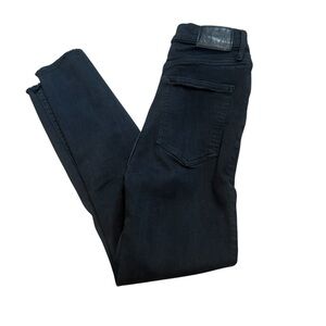 Denim Forum Jeans Women’s Size 27 The Lola High Rise Skinny Crop In Black